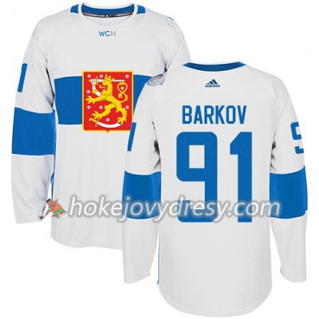 Pánské Hokejový Dres Finsko Aleksander Barkov 91 Světový pohár v ledním hokeji 2016 Bílá Premier
